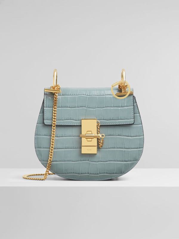 Chloé Bandolera Mujer Drew Azules Suede JHNL52394